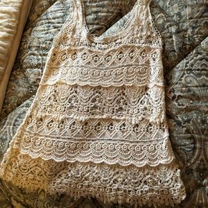 Solitaire off white top